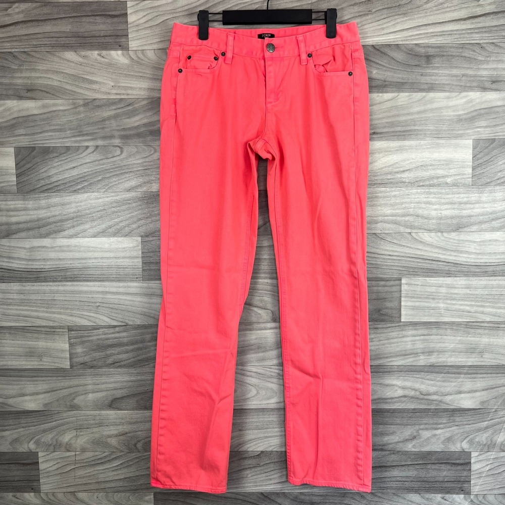 J. Crew Jeans‎ Womens 10 (30x30) Pink Denim Colorful Preppy Festive Matchstick